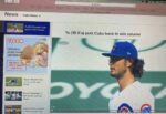 Cubsのｈ/ｐに載せられたTACOMのバナー